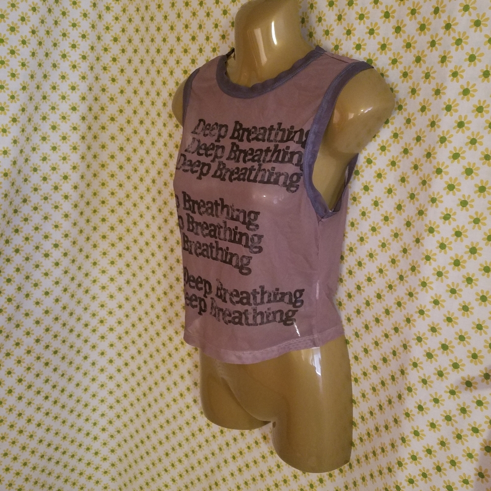 Women's Brown Black Mesh Tank Top